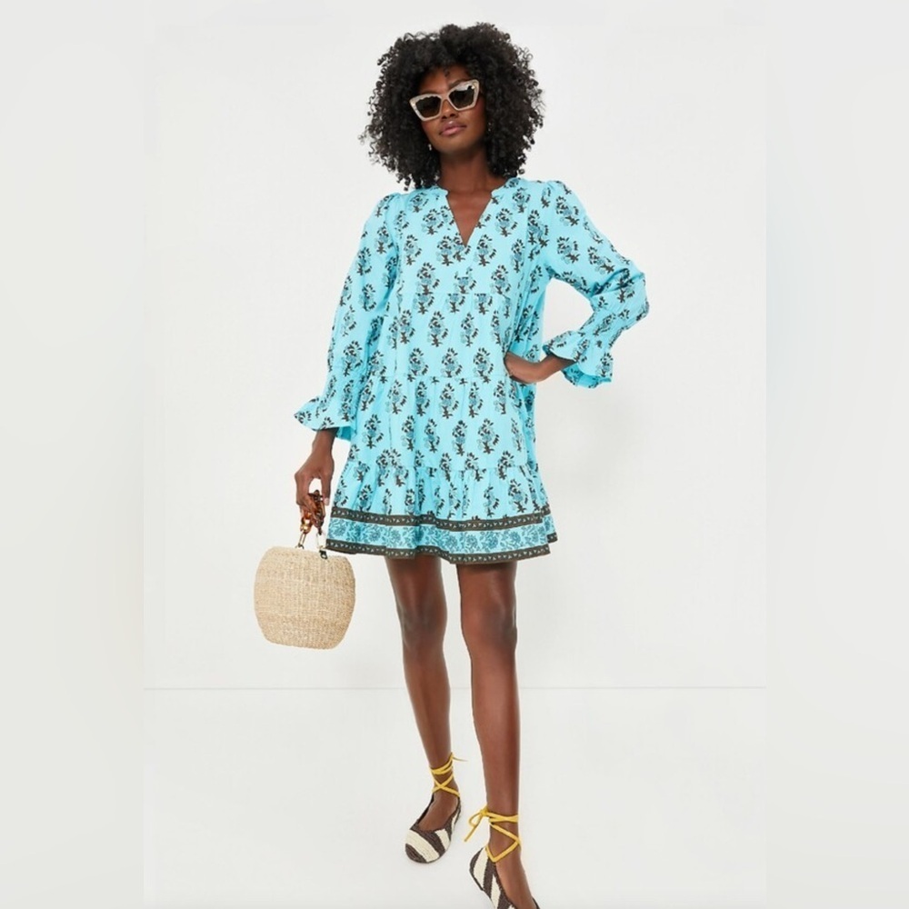 Tuckernuck Tnuck Beach Tropical Turquoise Bouquet Kenzo Coverup Size XS